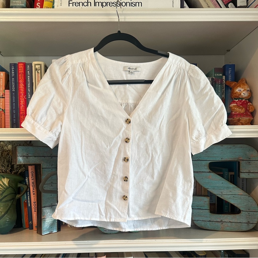 Madewell || cropped button up shirt